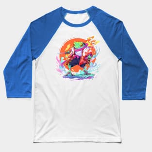 samurai frog Baseball T-Shirt